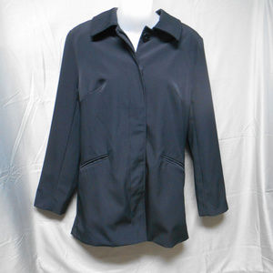 Merona black button coat women’s size medium